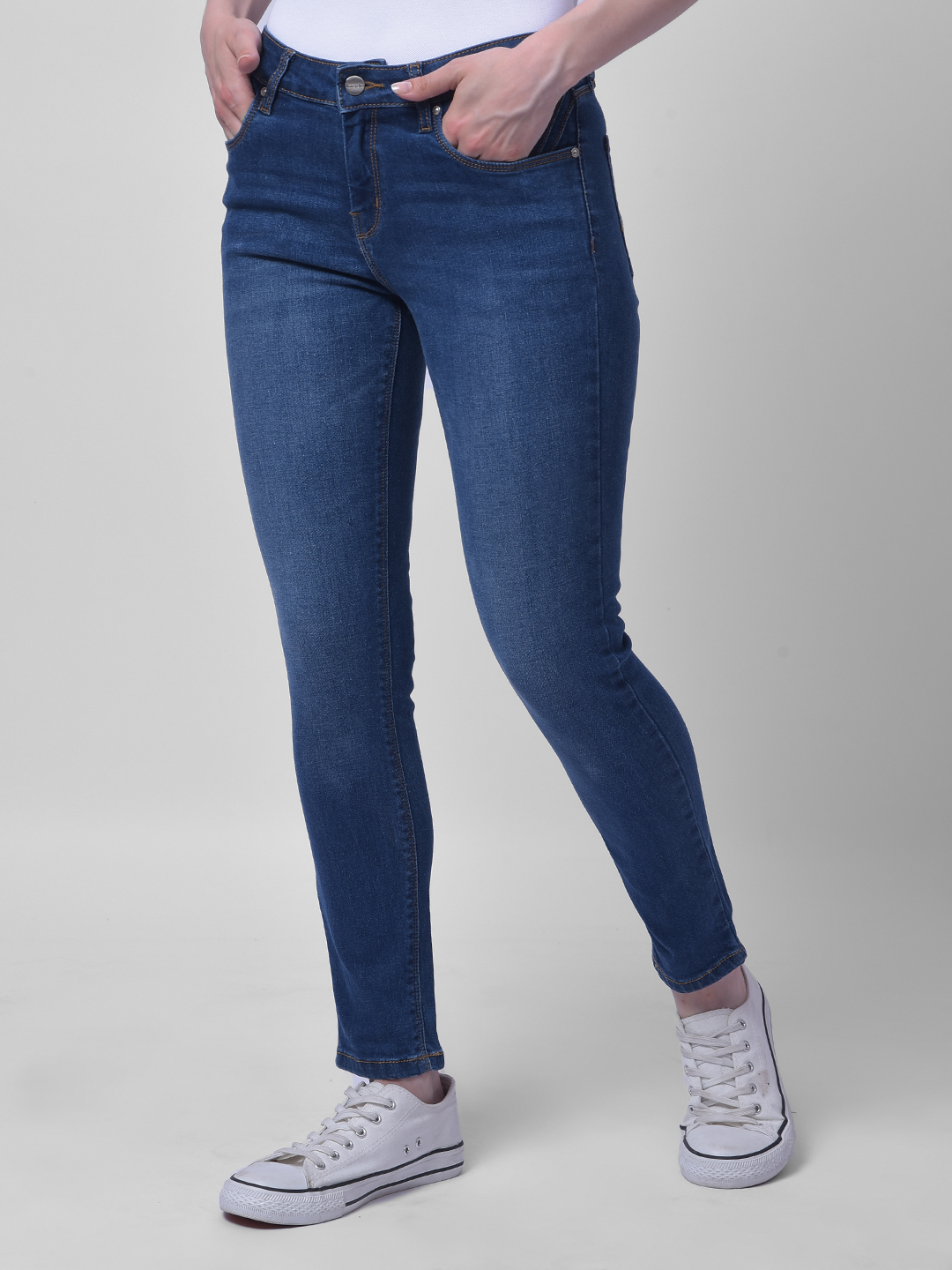 Numero Uno Women Dark Blue Skinny Fit Mid-Rise Sustainable Jeans